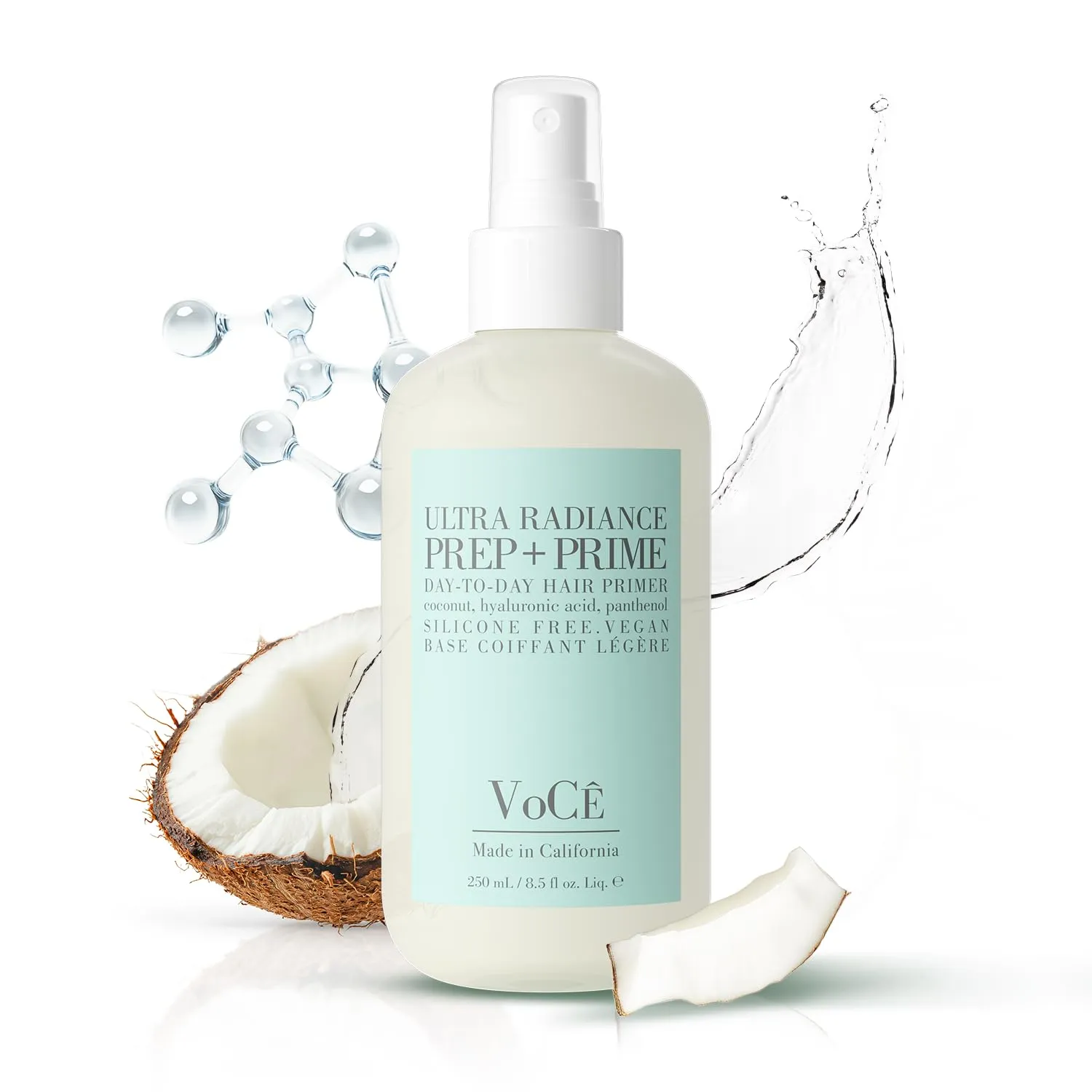 VoCÊ Haircare – Vegan Prep   Prime Blowout Spray | Shine, Style Retention, Heat Protection, Hydrating, Anti-Frizz, Non-Toxic, Cruelty-Free, Vegan Haircare (8.5 oz | 250 ml)