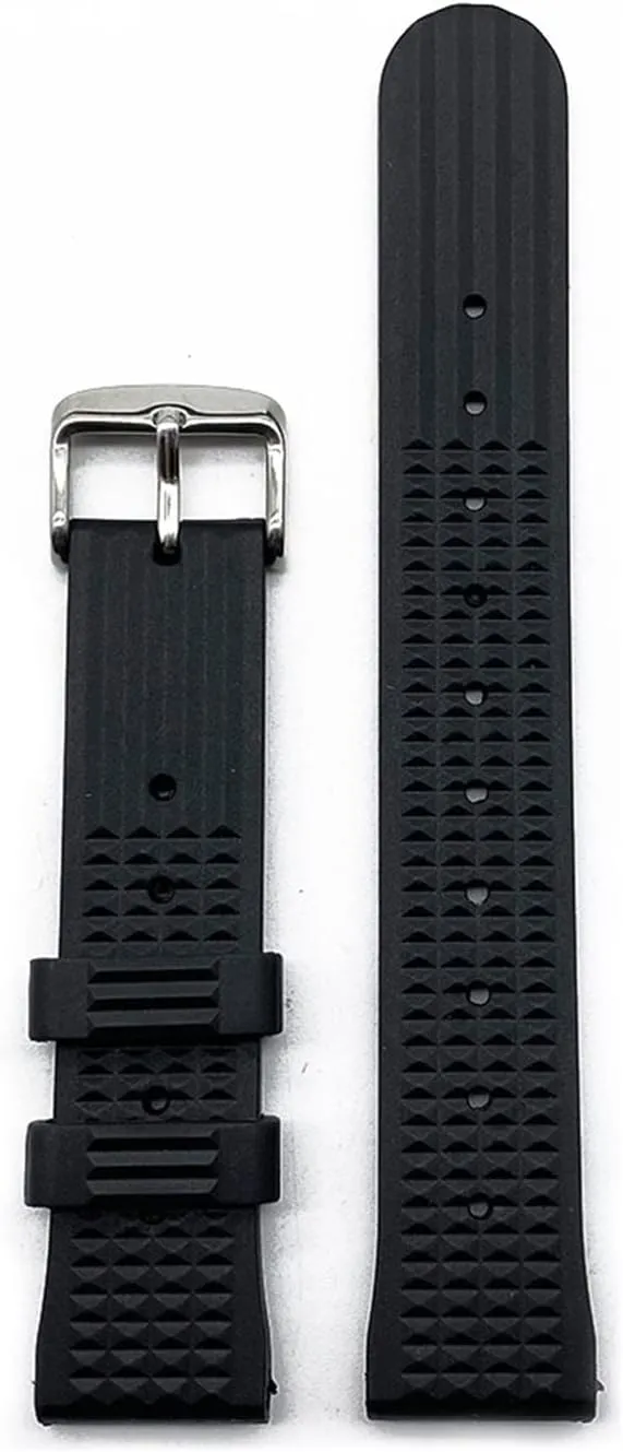 Waffle Watch Strap 20mm 22mm Diving Waterproof Silicone Watch Band