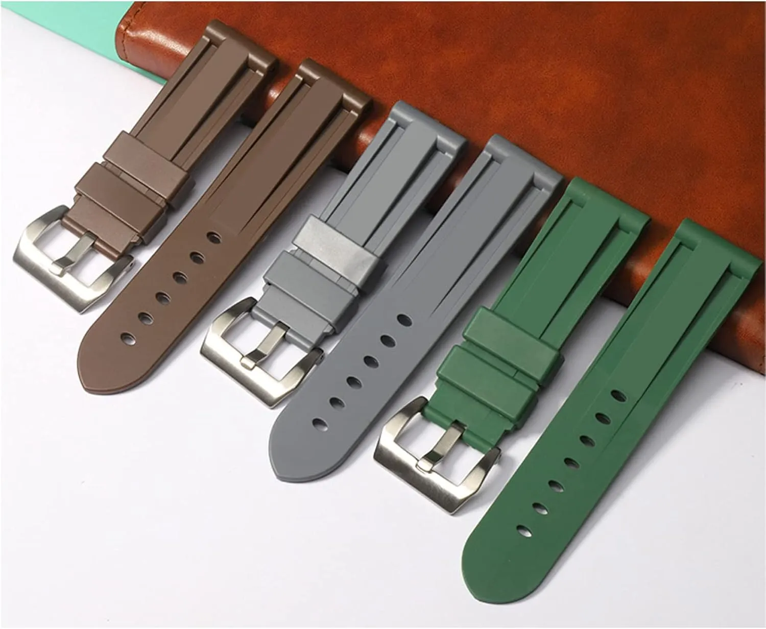 Watch Strap for PANERAI Wristwatch Straps Silicon Rubber Watch Band Replacement with Tool Accessories