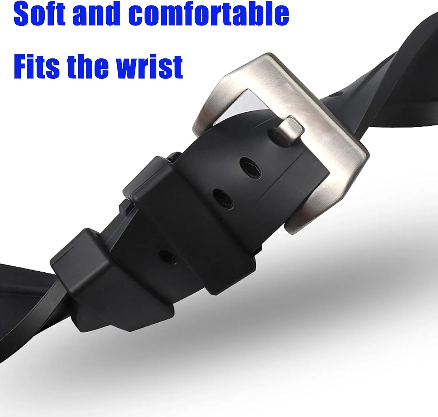 Watch Strap for PANERAI Wristwatch Straps Silicon Rubber Watch Band Replacement with Tool Accessories