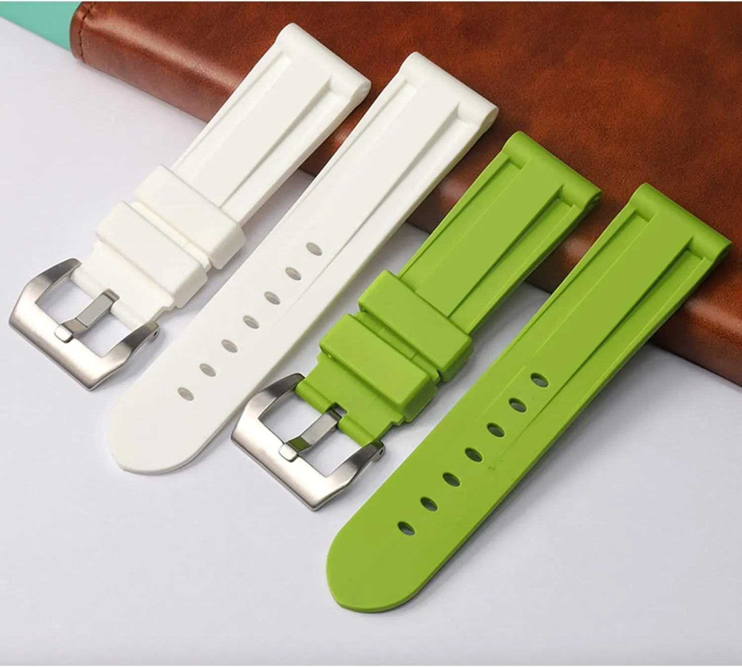 Watch Strap for PANERAI Wristwatch Straps Silicon Rubber Watch Band Replacement with Tool Accessories