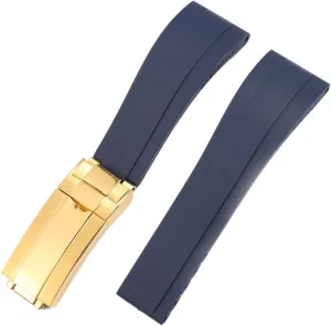 WatchBand For YachtMaster Silicone Waterproof Watch Strap Watch Accessories Rubber Watch Chain Watch Buckle With Logo
