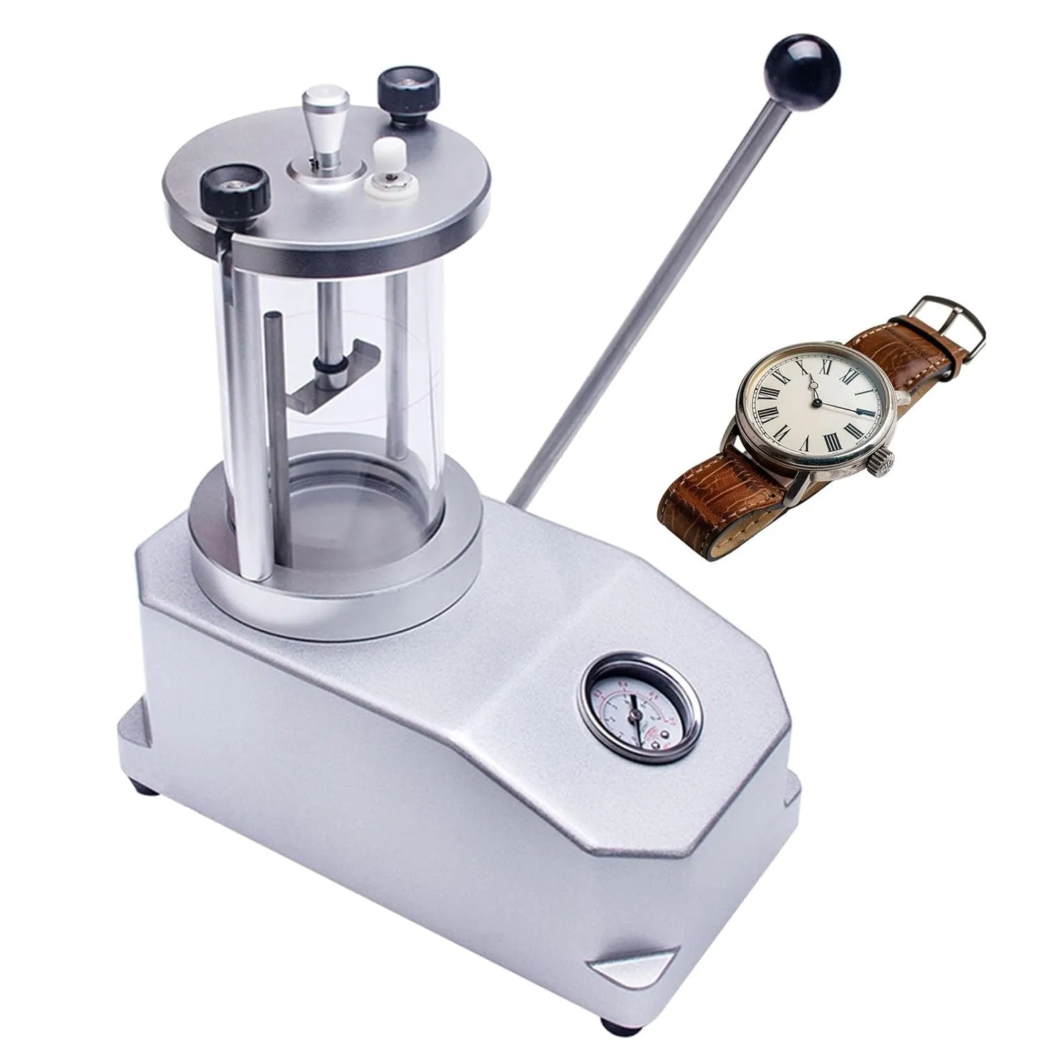 Watches Case Resistance Pressure Test Machine, Professional Water Resistant Tester, Watch Waterproof Tester Tool, Air Pressure 0.3-6.0bar, for Accurate Waterproof Testing