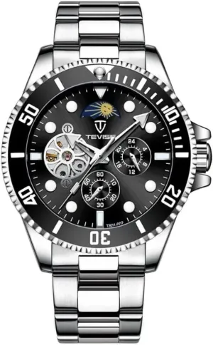 Watches for Men Automatic Hand-Winding Wristwatch Skeleton Tourbillon Mechanical Watches Classic Luxury Multifunctional Men Watch