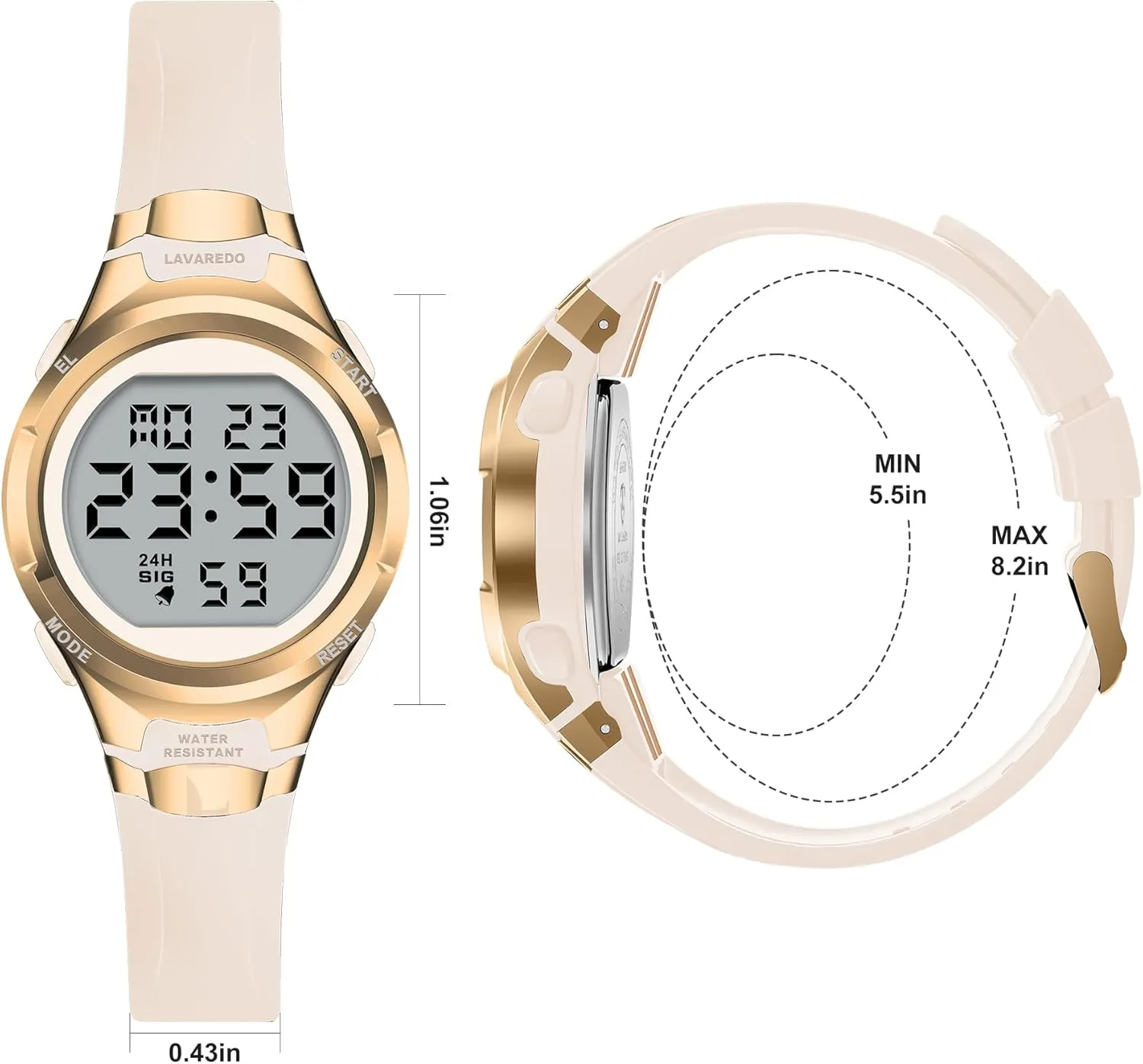 Watches for Women Sport Digital Womens Watch Waterproof with Silicone Strap Alarm/Stopwatch/Chronograph/LED Back Light