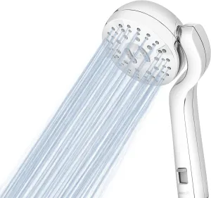 Waterpik Transform Pivoting RV Shower Head with Ultra-Flexible Hose and Pause Switch, Great for Campers, Trailers, Boats, 5-Mode with High Pressure Sprays, Chrome, PHR-553E