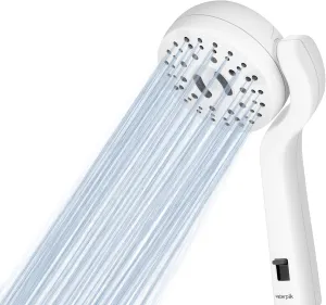Waterpik Transform Pivoting RV Shower Head with Ultra-Flexible Hose and Pause Switch, Great for Campers, Trailers, Boats, 5-Mode with High Pressure Sprays, White, PHR-551E