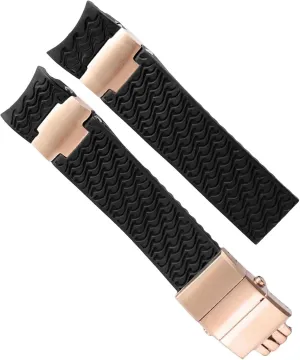 Waterproof Curved End Rubber Watch Band For Ulysse Nardin 263 DIVER strap belt watch Bracelets