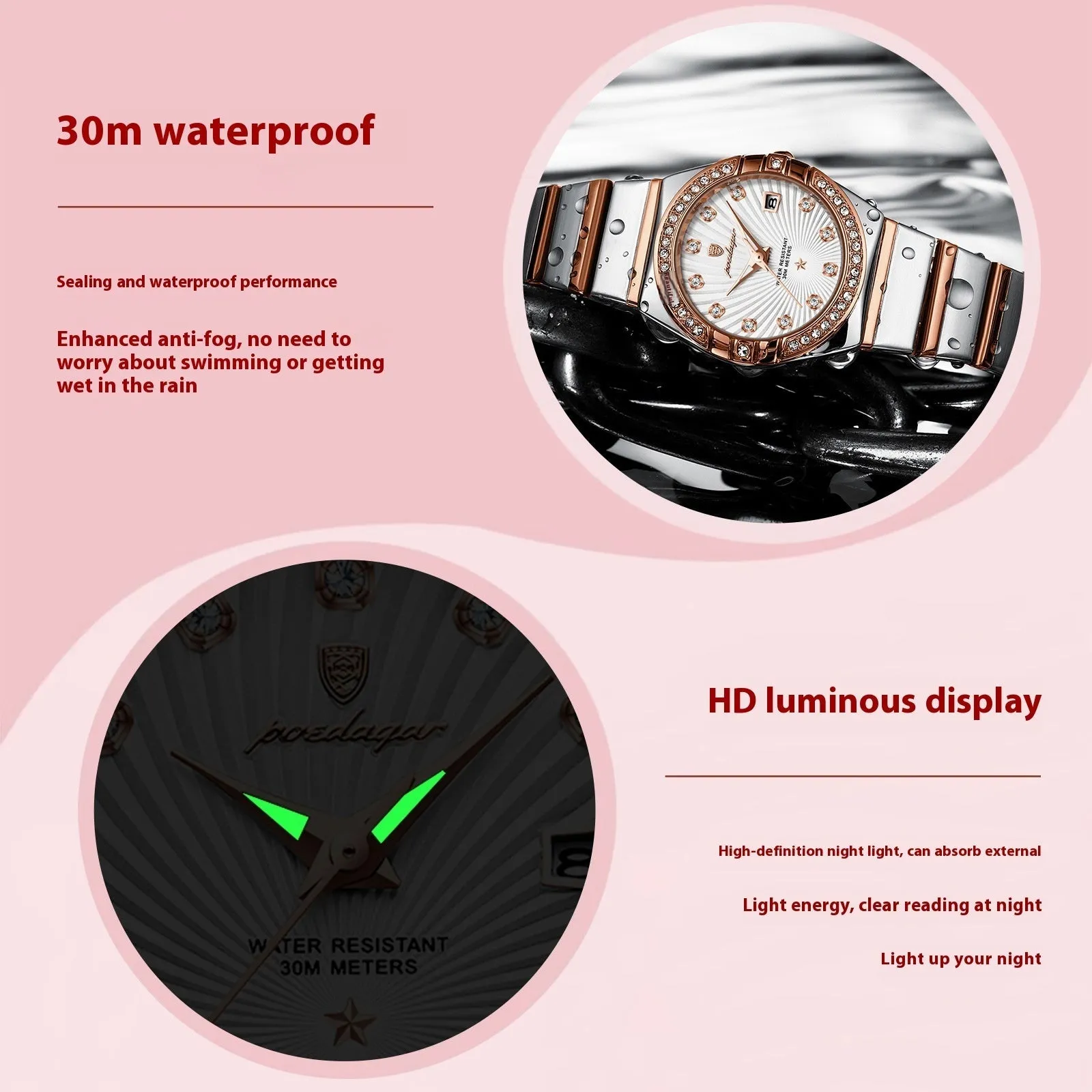 Waterproof Luminous Ultra-thin Watch