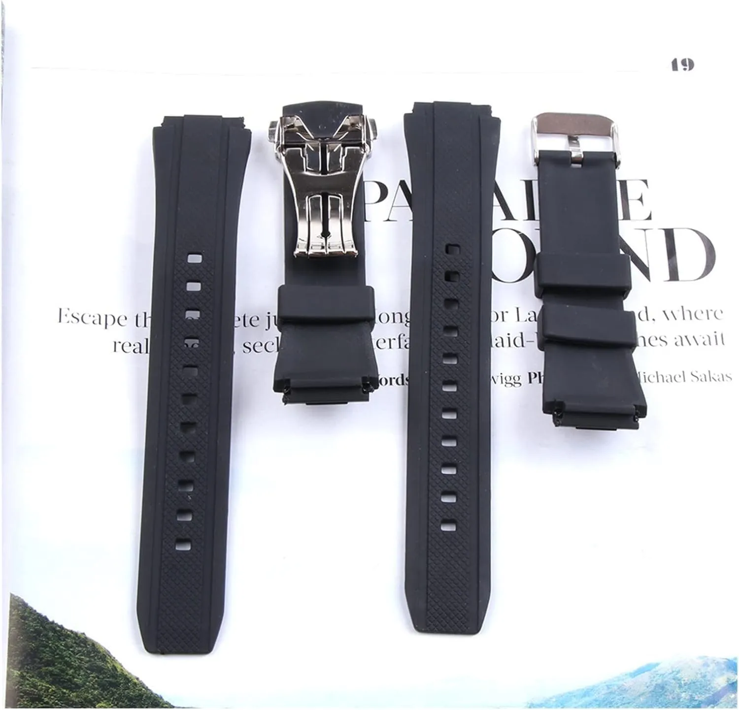 Waterproof Silicone Bracelets watch Strap For men Edifice Series EF-552 Man Rubber Watchbands with Stainless Pin Buckle