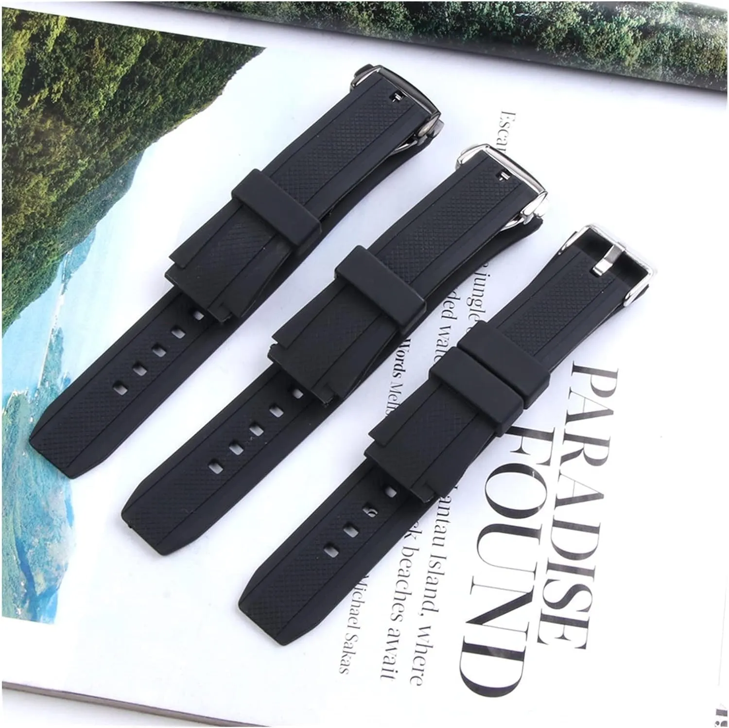 Waterproof Silicone Bracelets watch Strap For men Edifice Series EF-552 Man Rubber Watchbands with Stainless Pin Buckle