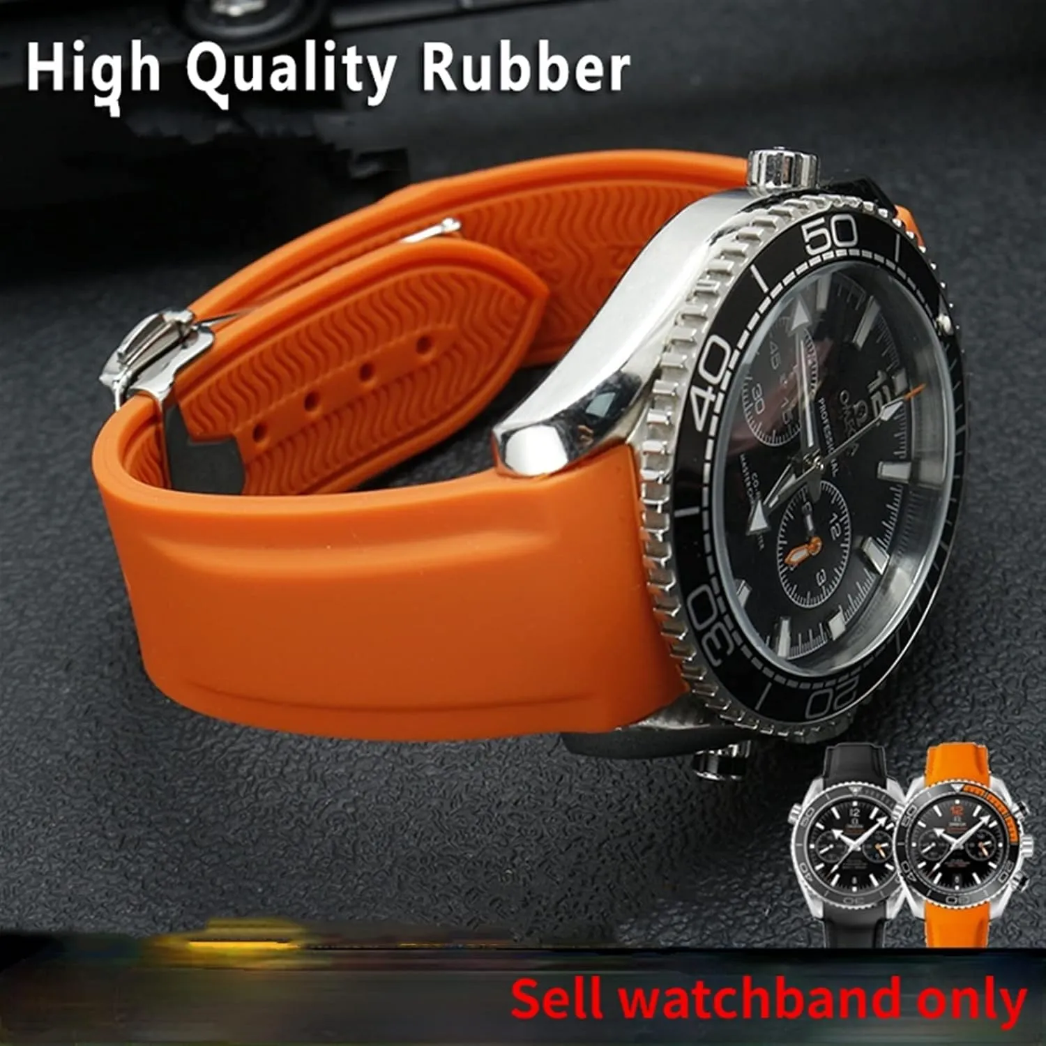 Waterproof Silicone Watch Band For Omega Comas Strap Meidus Rudder Rubber Watch Strap 22mm