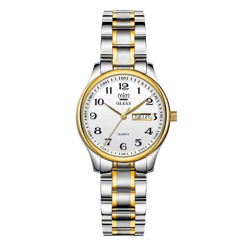 Waterproof Watch Men's Watch Calendar Middle-aged And Elderly Digital Quartz Watch