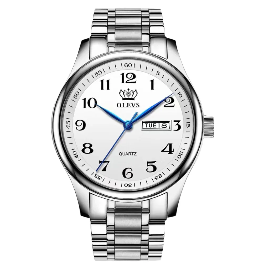 Waterproof Watch Men's Watch Calendar Middle-aged And Elderly Digital Quartz Watch
