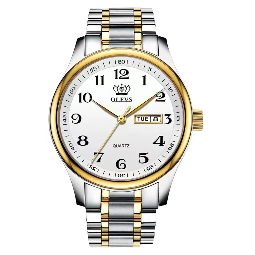Waterproof Watch Men's Watch Calendar Middle-aged And Elderly Digital Quartz Watch