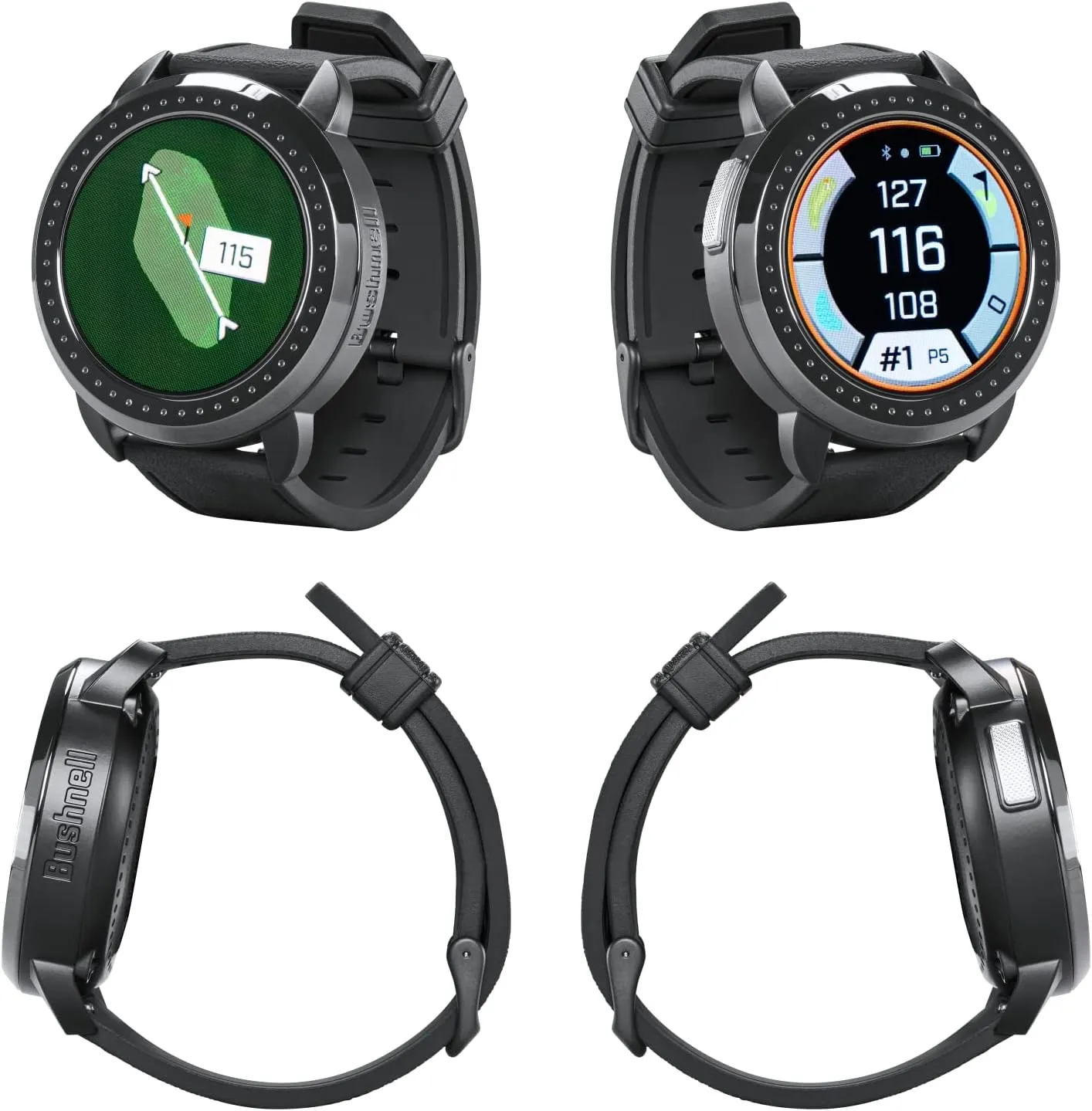 Wearable4U - Bushnell iON Elite Black Golf GPS Watch with Cloth Bundle