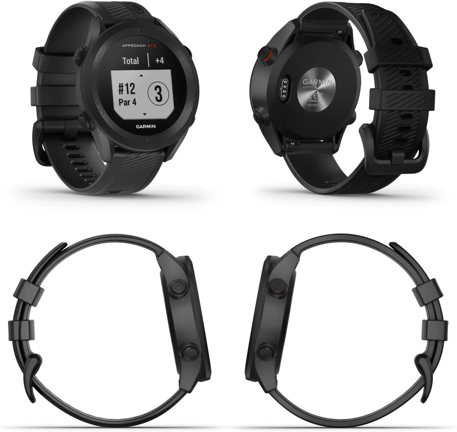 Wearable4U - Garmin Approach S12 Premium GPS Golf Watch, Black and All-in-One Golf Tools Bundle