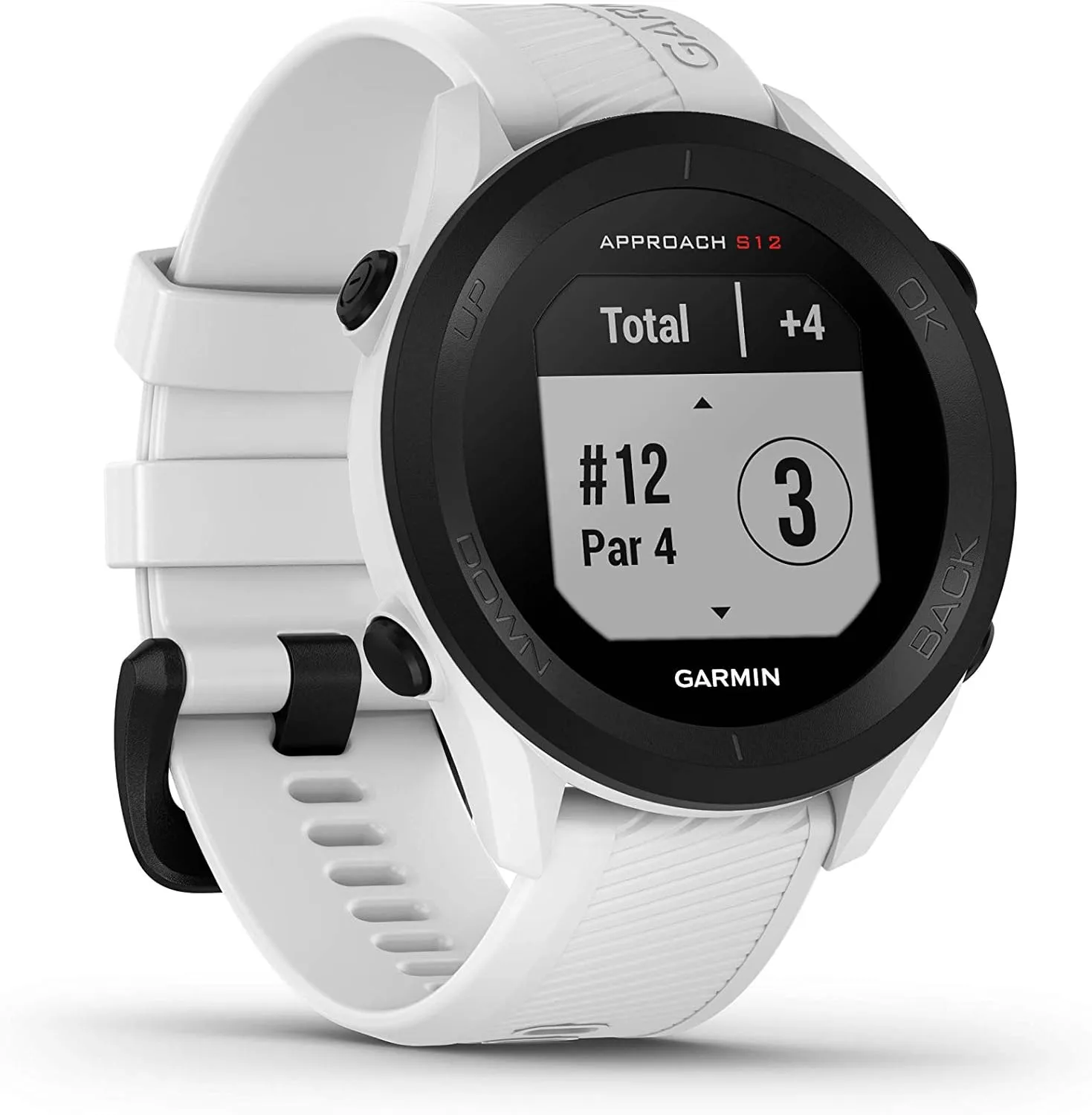 Wearable4U - Garmin Approach S12 Premium GPS Golf Watch, White with Power Pack Bundle