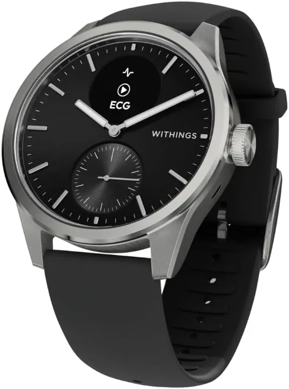 Withings ScanWatch 2 - Hybrid Smart Watch, Heart Rate Monitoring, Fitness Tracker, Cycle Tracker, Sleep Monitoring, GPS Tracker, 30-Day Battery Life, Android & Apple Compatible, HSA/FSA