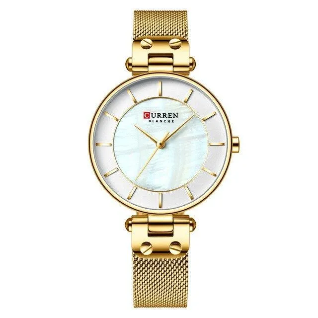 Women's Luxury Watches In Excellent Background And Zircon Designs Business Style Wristwatch Perfect Gift For Her