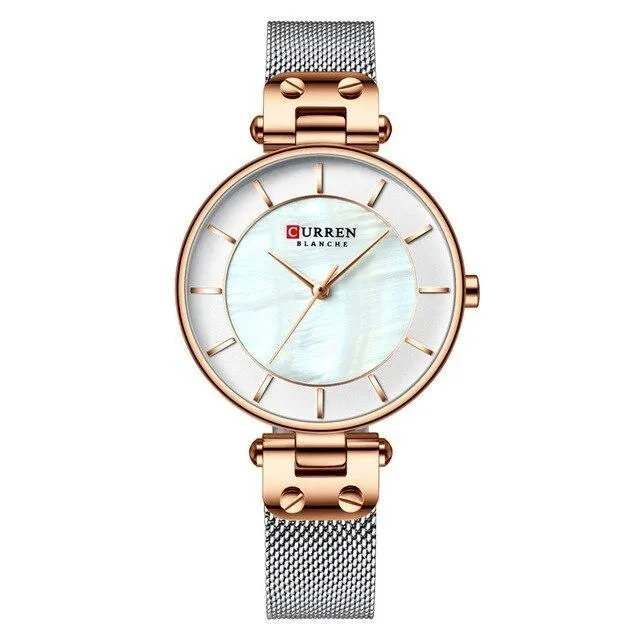 Women's Luxury Watches In Excellent Background And Zircon Designs Business Style Wristwatch Perfect Gift For Her