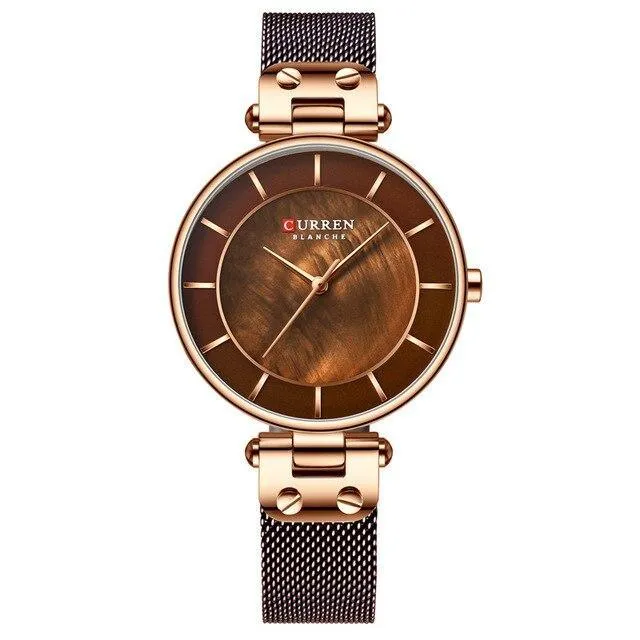 Women's Luxury Watches In Excellent Background And Zircon Designs Business Style Wristwatch Perfect Gift For Her