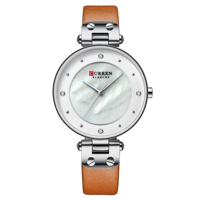 Women's Luxury Watches In Excellent Background And Zircon Designs Business Style Wristwatch Perfect Gift For Her