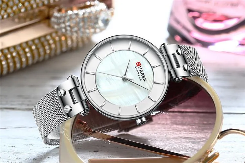 Women's Luxury Watches In Excellent Background And Zircon Designs Business Style Wristwatch Perfect Gift For Her