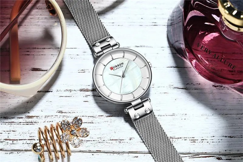 Women's Luxury Watches In Excellent Background And Zircon Designs Business Style Wristwatch Perfect Gift For Her
