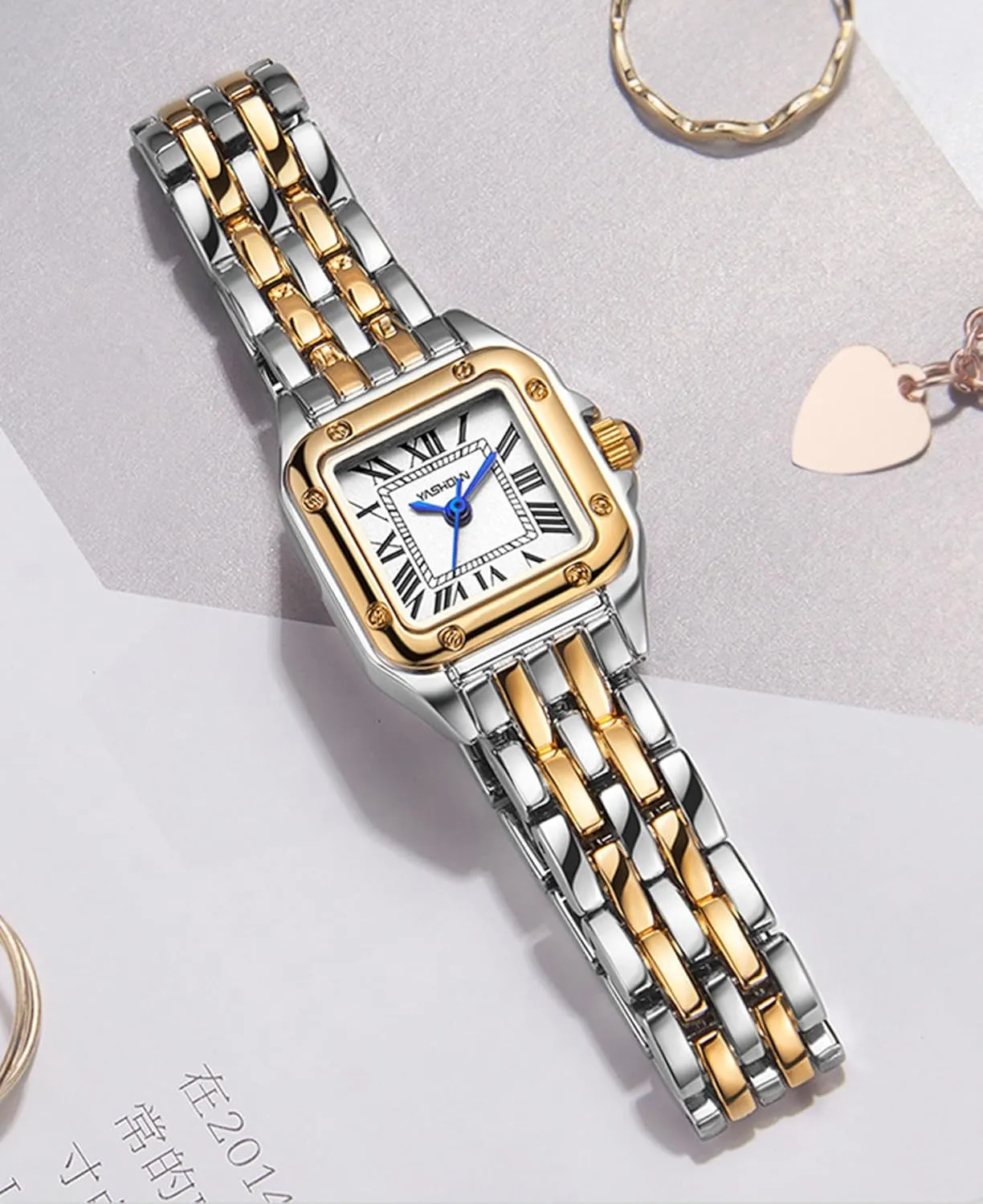 Women's Temperament Square Dial Waterproof Quartz Watches