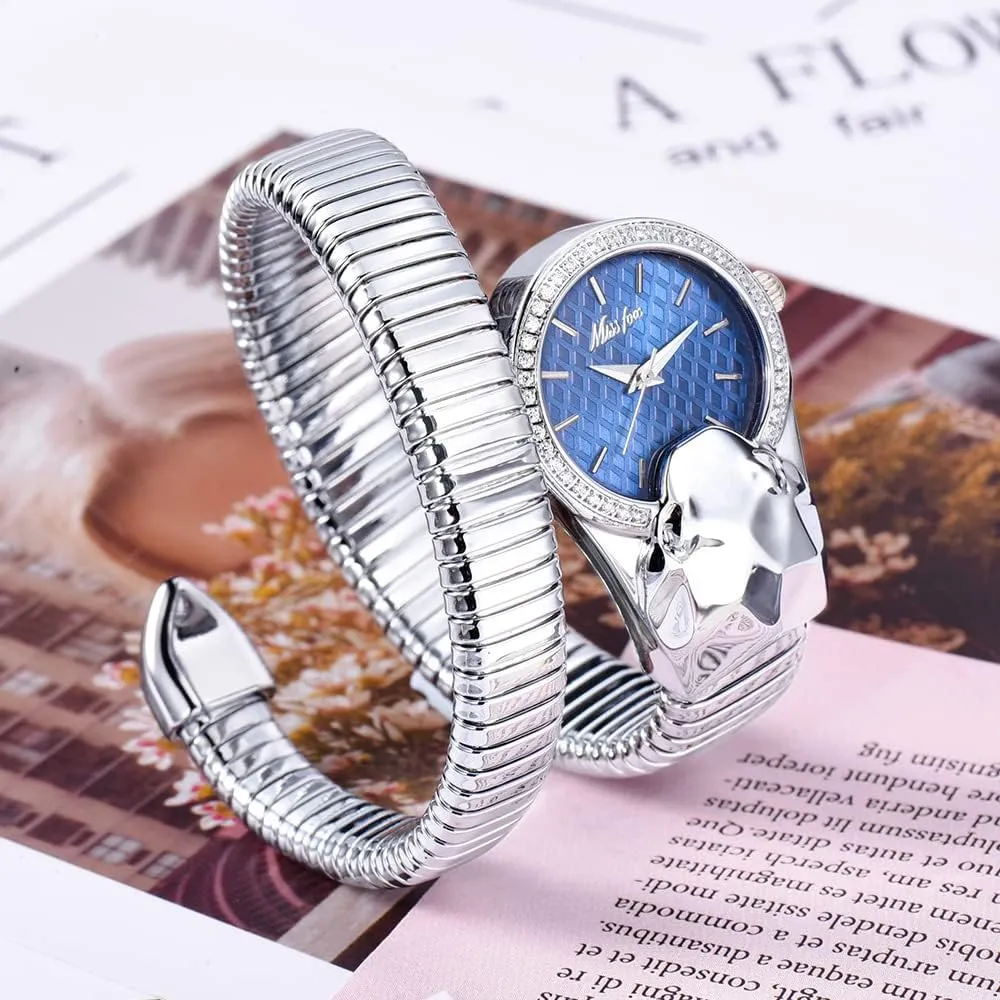 Women's Watch Light Luxury Snake Shaped Watches Fashionable Personalized Bracelet Clock Stainless Steel Does Not Fade