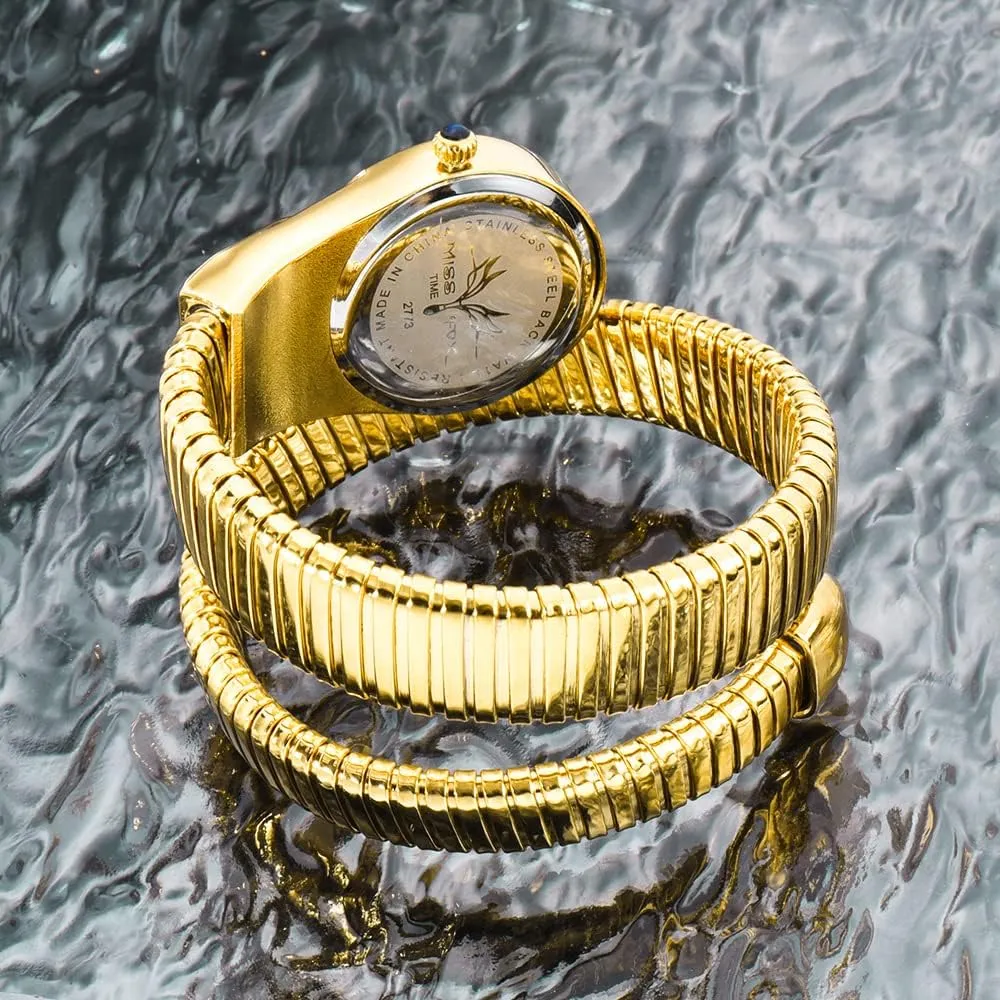 Women's Watch Light Luxury Snake Shaped Watches Fashionable Personalized Bracelet Clock Stainless Steel Does Not Fade