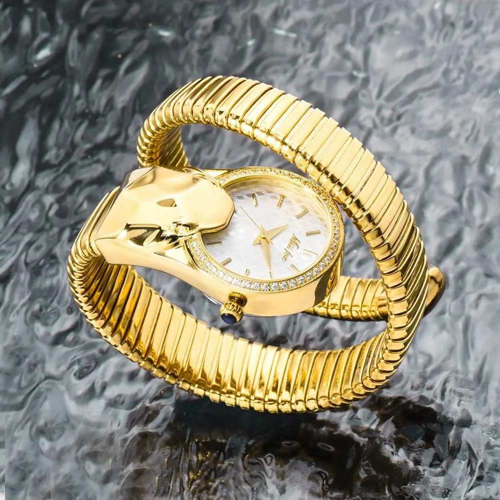 Women's Watch Light Luxury Snake Shaped Watches Fashionable Personalized Bracelet Clock Stainless Steel Does Not Fade