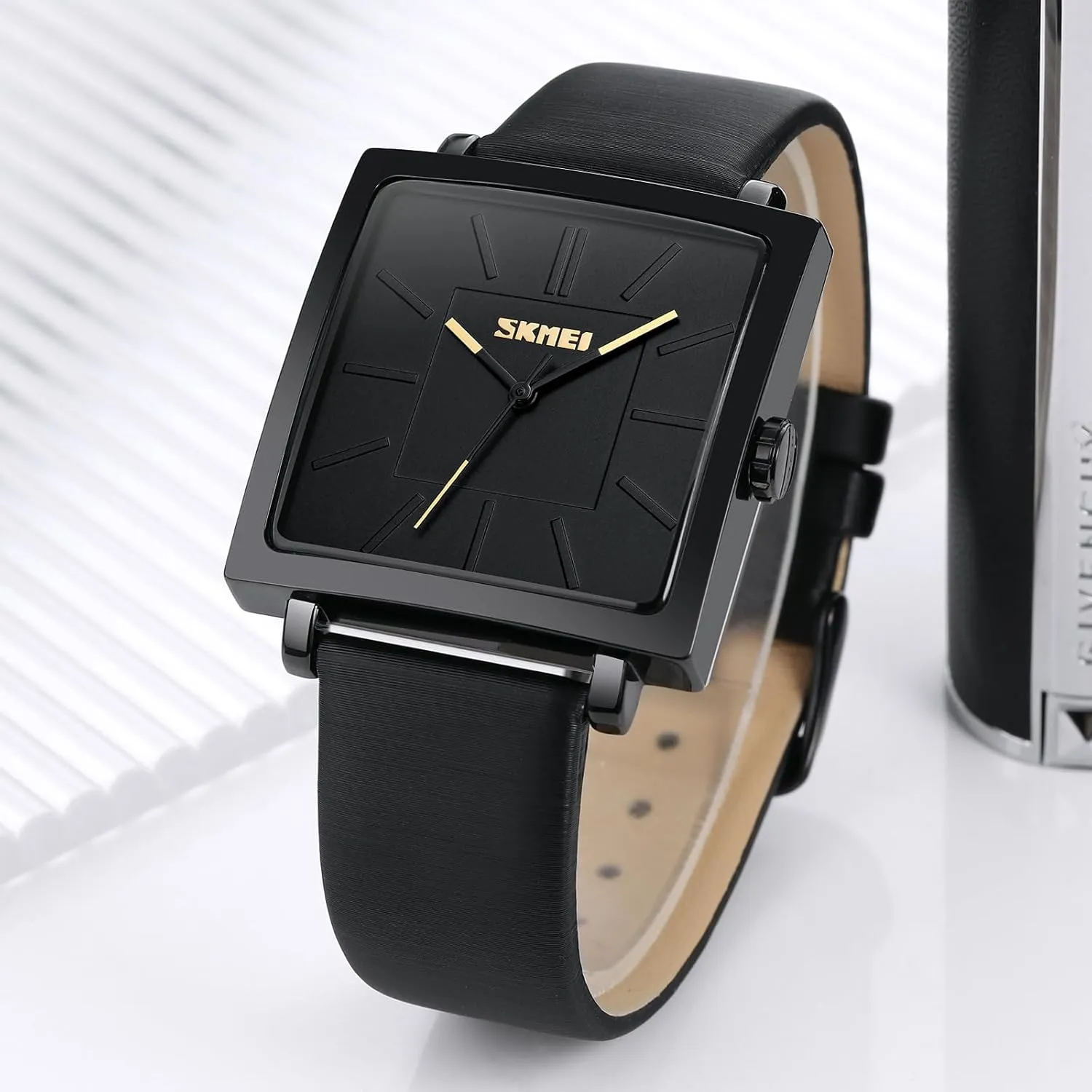 Women's Waterproof Leather Watch - Quartz Wrist Watch for Small Wrists, Thin Design
