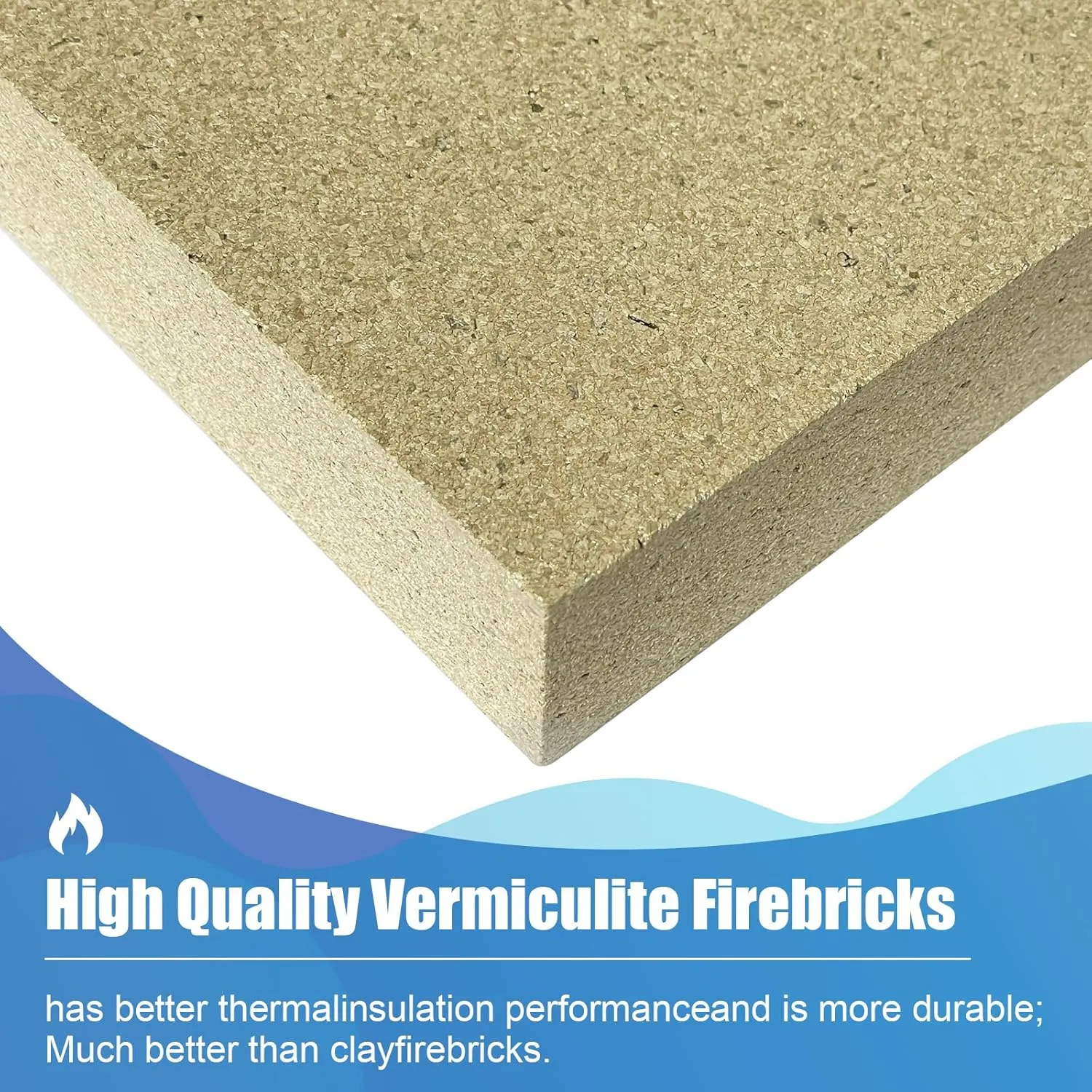 Woodstove Firebricks, Fire Bricks, Size 9" X 4-1/2" X 3/4", High Temperature Resistant Fire Bricks Replacement for Wood Stoves, 6 Pieces