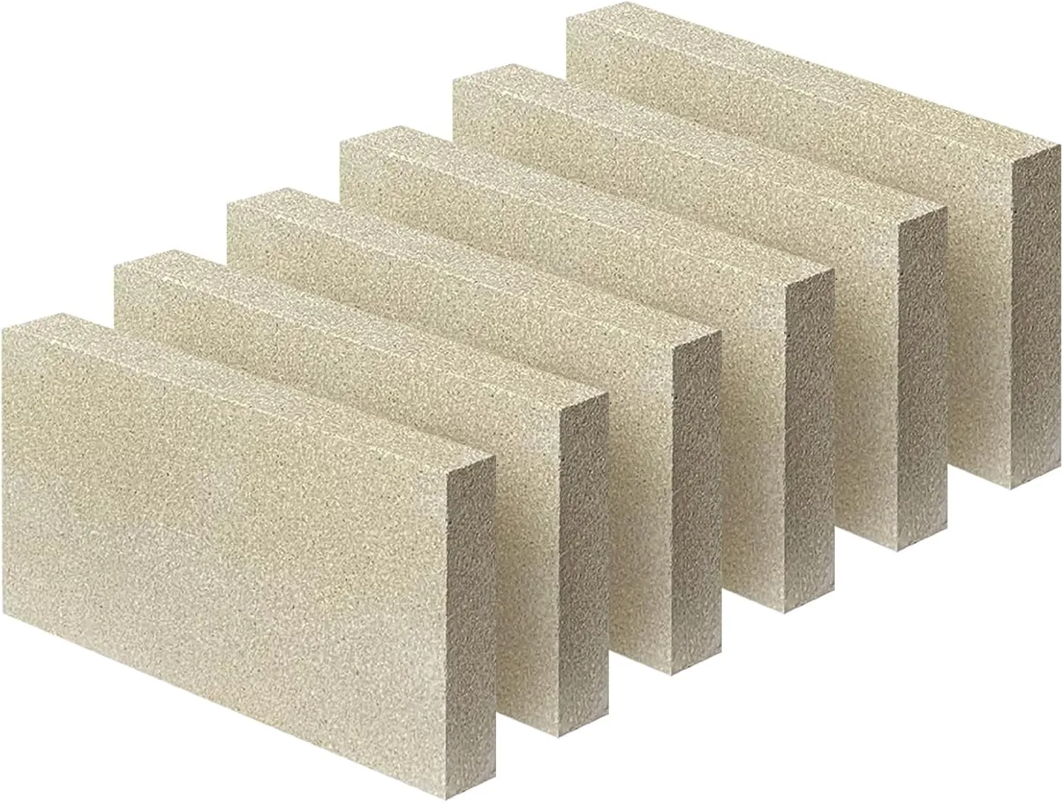 Woodstove Firebricks, Fire Bricks, Size 9" X 4-1/2" X 3/4", High Temperature Resistant Fire Bricks Replacement for Wood Stoves, 6 Pieces
