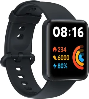 Xiaomi Redmi Watch 2 Lite, 100  Fitness Modes, 1.55" Colorful Touch Display, 5 ATM Water Resistance, SPO₂ Measurement, 24-Hour Heart Rate Tracking, Multi-System Standalone GPS, Black