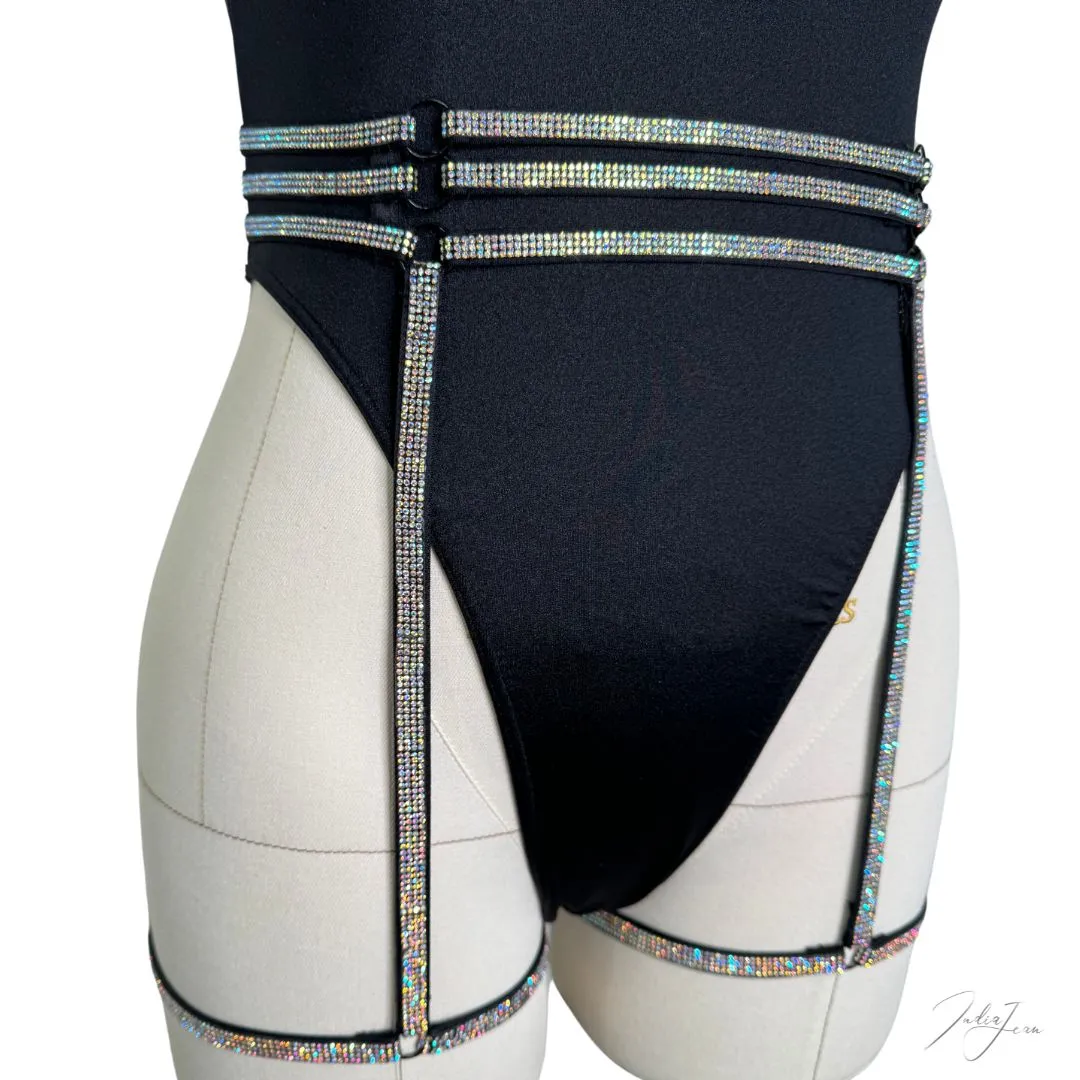 XO Sparkly Garter Belt