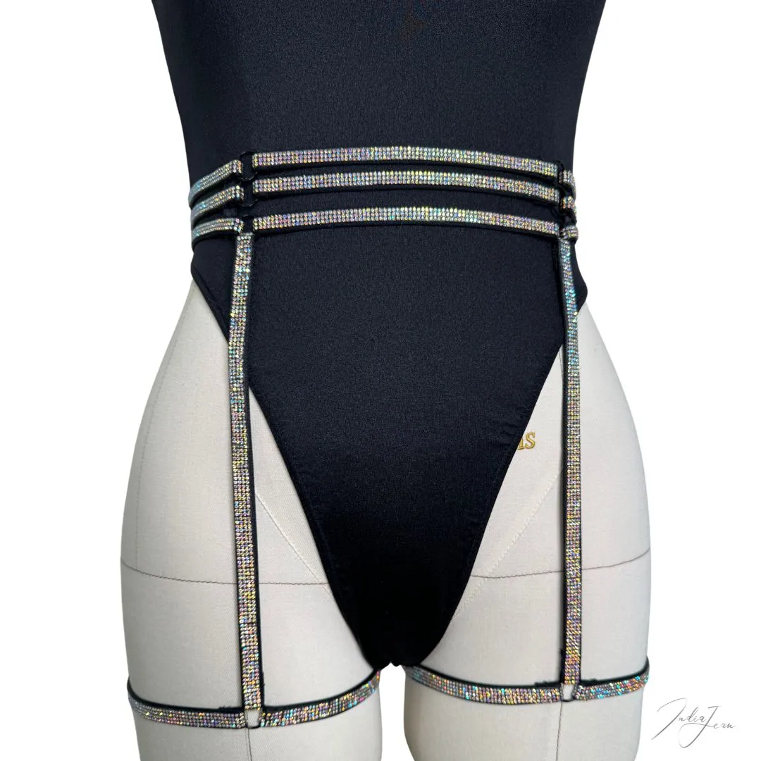 XO Sparkly Garter Belt