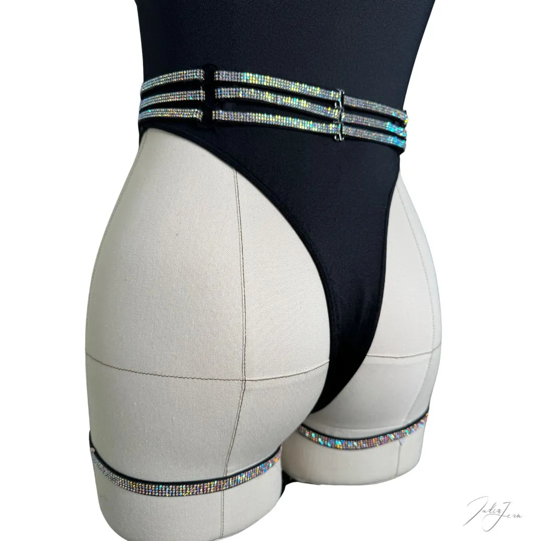 XO Sparkly Garter Belt