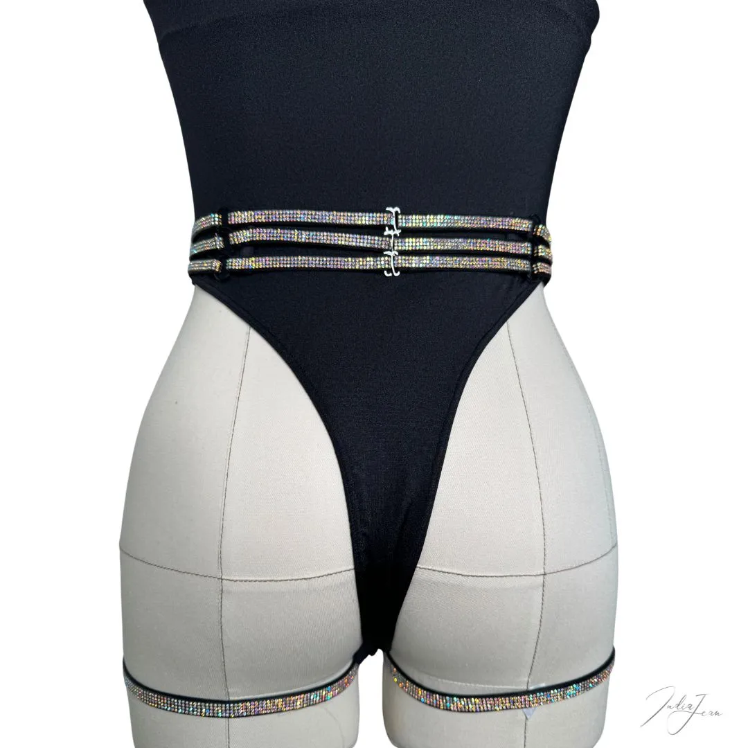 XO Sparkly Garter Belt