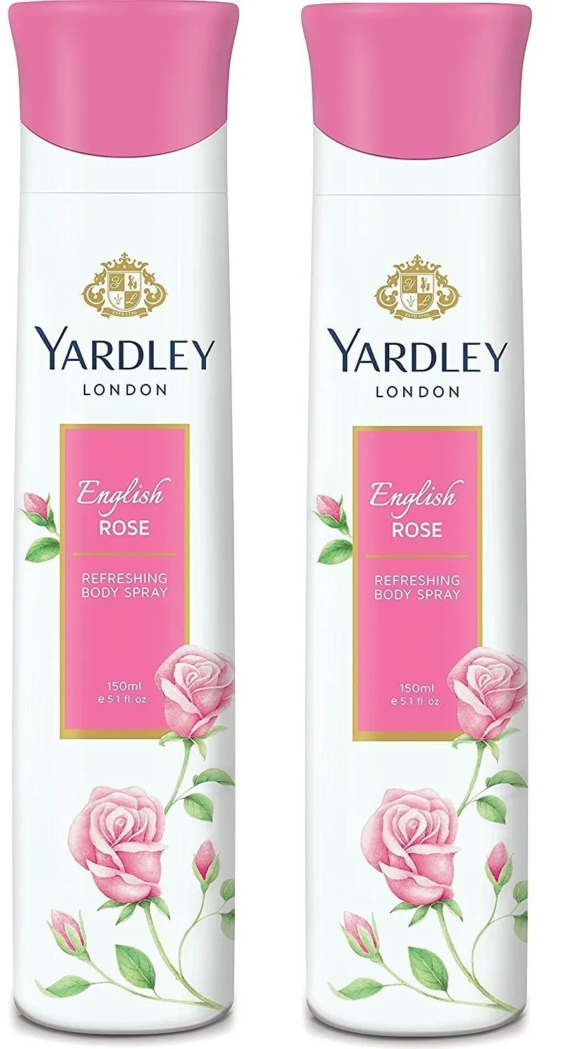 Yardley London - English Rose Refreshing Deo for Women, 150ml (Pack of 2)